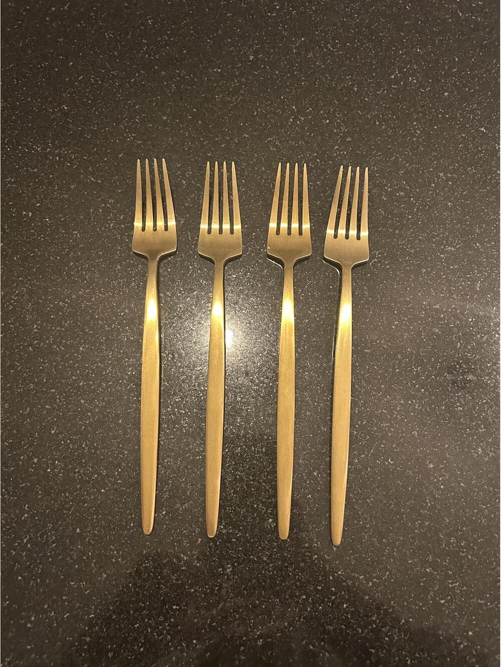 Cutipol Moon Matte Gold Flatware Dinner Fork -